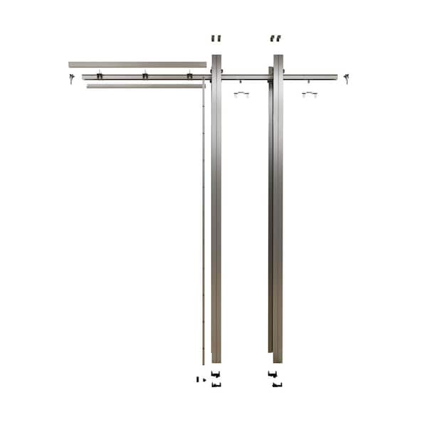 Hannover Lite 38 x 84 in. Aluminum Pocket Door Track, Framing and Top Mount Hardware Kit