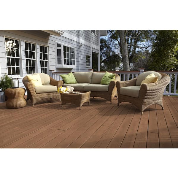 BEHR DECKplus 5 gal. #ST-112 Barn Red Semi-Transparent