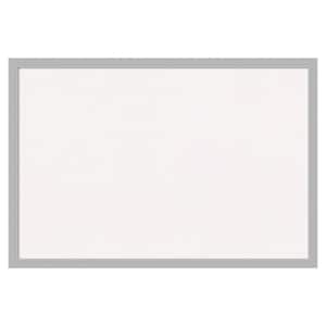 Hera Chrome White Corkboard 25 in. x 17 in. Bulletin Board Memo Board