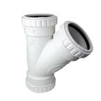 1-1/2 in. Glueless Soundproof DWV Wye Push-Tighten Compression Fitting for PVC/ABS Pipe (4-Pack)