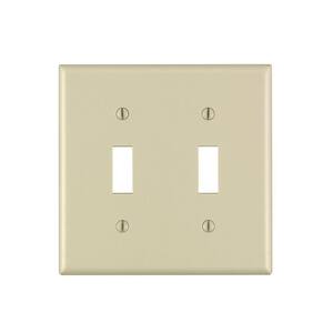 2 Leviton Brown MIDWAY 2-Gang Toggle Switch Cover Wall Plates Switchplate 80509 
