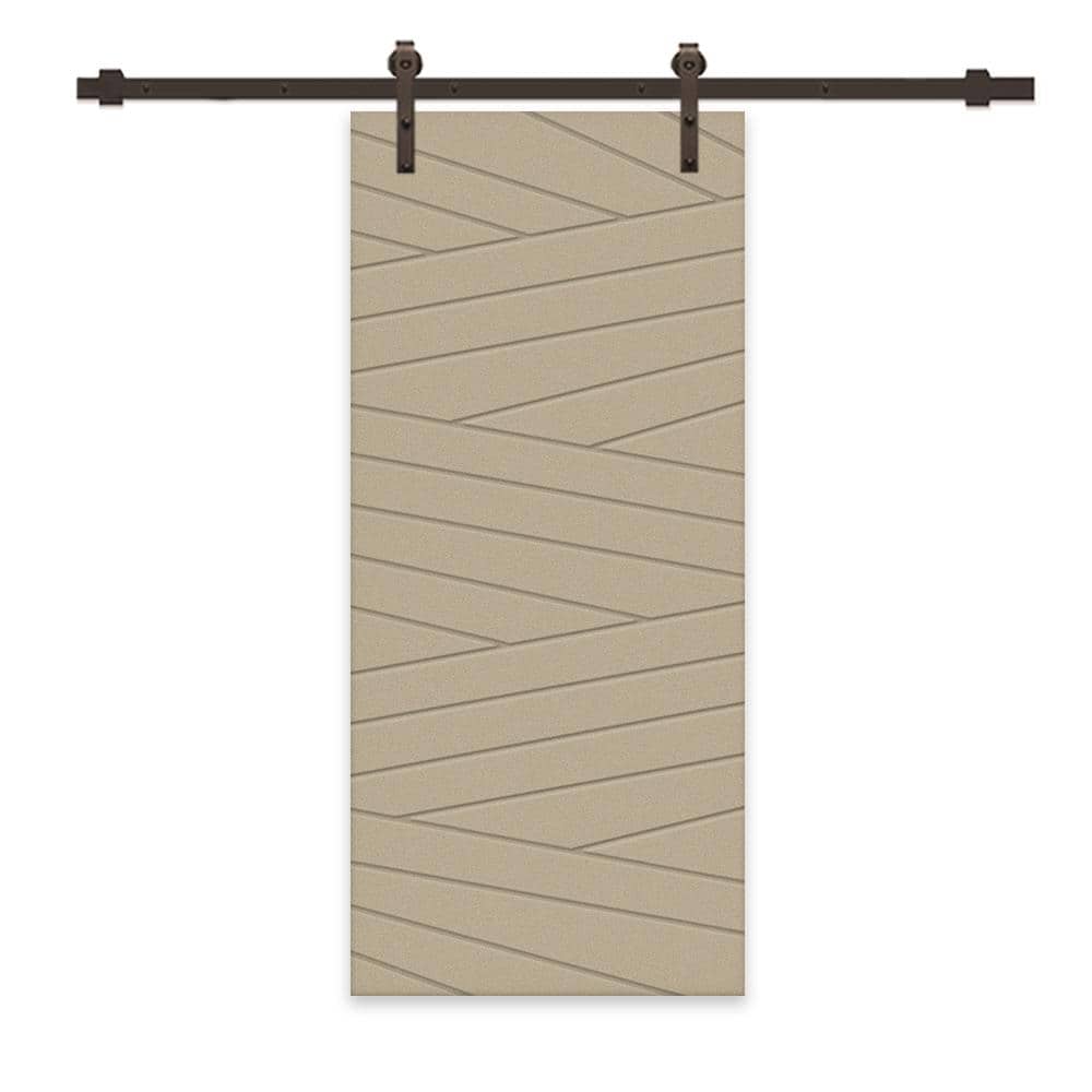 36 in. x 80 in. Unfinished Composite MDF Paneled Interior Sliding Barn Door with Hardware Kit price history on PriceWatchPro