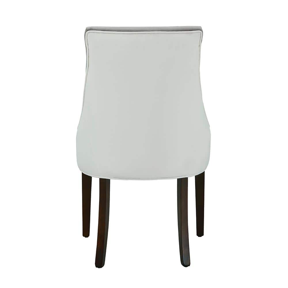 Elegant Transitional Jolie Side Chair with Smoke Gray Upholstery