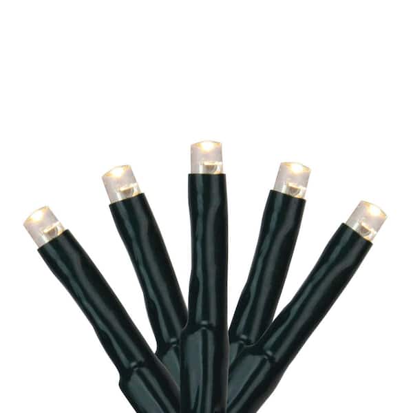 200 Warm White Multi-Function LED M5 Mini Christmas Lights-20.5 ft. Black Wire