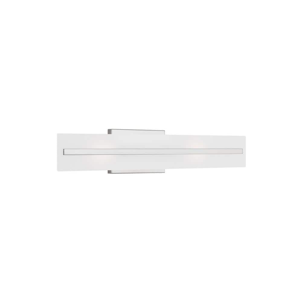 Dex Chrome 2-Light Outdoor Vanity with Satin Etched Glass