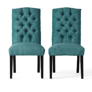 Crown Light Teal Fabric Dining Chair (Set of 2)