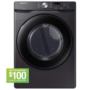 7.5 cu. ft. Stackable Vented Gas Dryer with Sensor Dry in Brushed Black