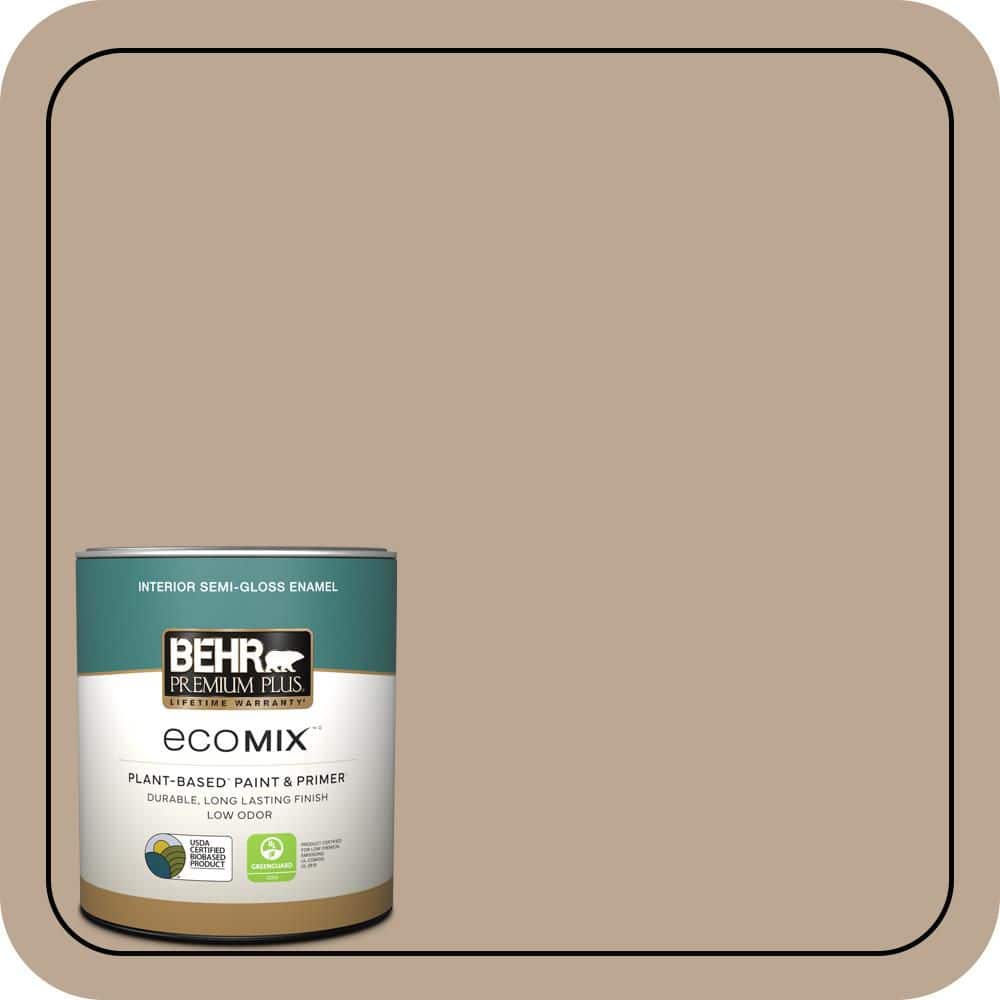 1 qt. #700D-4 Brown Teepee Semi-Gloss Enamel EcoMix Plant-Based Interior Paint & Primer price history on PriceWatchPro