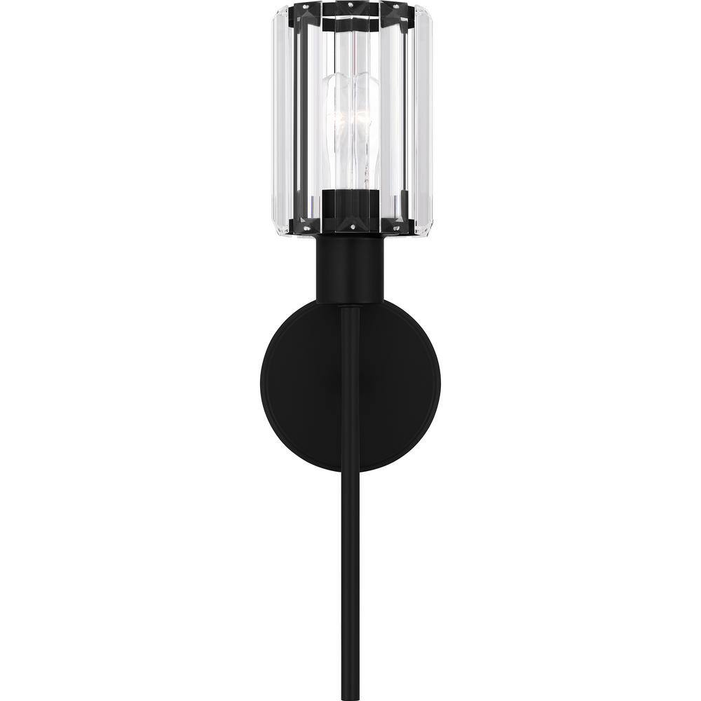 Matte Black Crystal Glass Dimmable Electric Wall Sconce