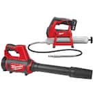 M12 12V Lithium-Ion Cordless Grease Gun Kit with One 3.0 Ah Battery, Charger, Tool Bag and Compact Spot Blower