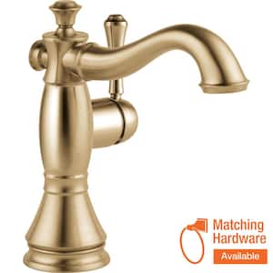 Cassidy Single Hole Single-Handle Bathroom Faucet with Metal Drain Assembly in Champagne Bronze