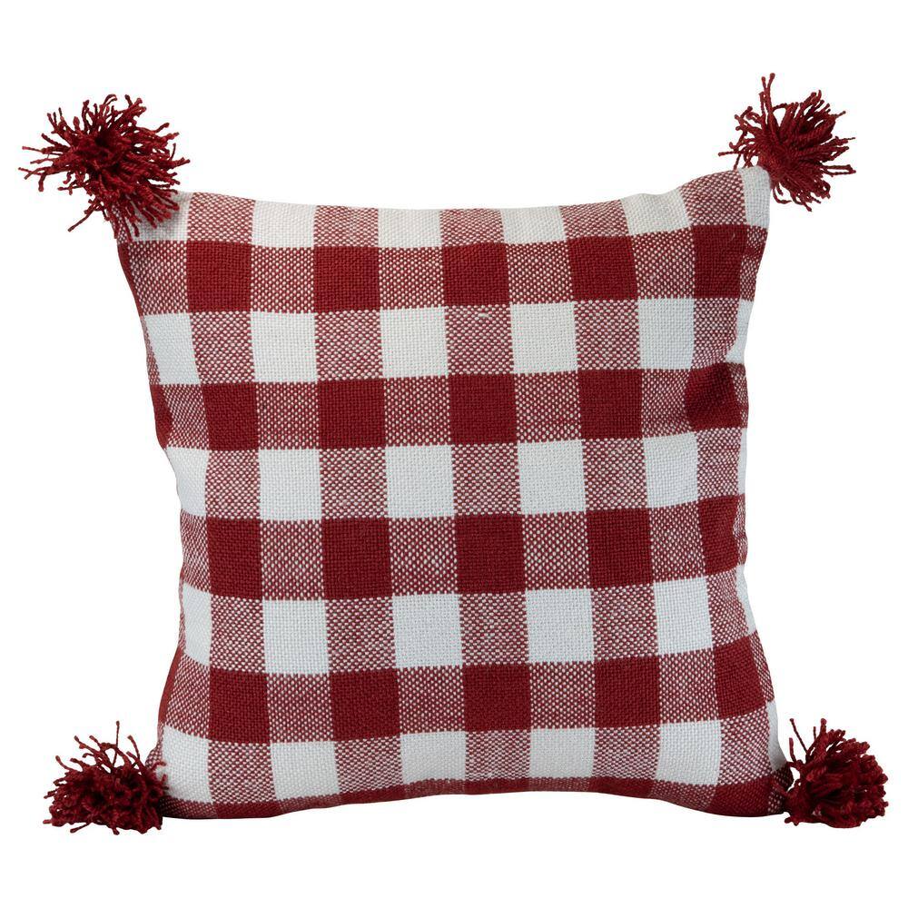 gingham outdoor pillows