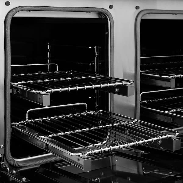 Autograph Edition 48 in. Paramount Dual Fuel Range with 8 DuoPro Burners and Convection Oven w/ Nickel Helix Handles