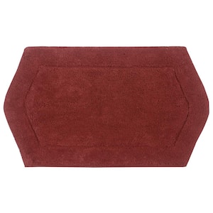 Waterford Collection 100% Cotton Tufted Bath Rug, 24 x 40 Rectangle, Red