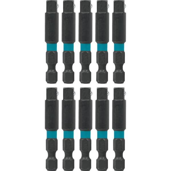 Makita ImpactX 1/4 in. x 2 in. Modified S2 Steel Socket Adapter (10-Pack)