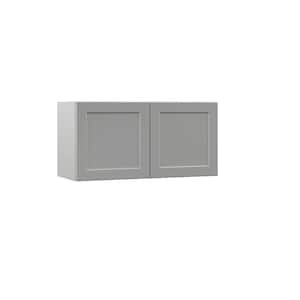 Designer Series Melvern Assembled 30x15x12 in. Wall Bridge Kitchen Cabinet in Heron Gray