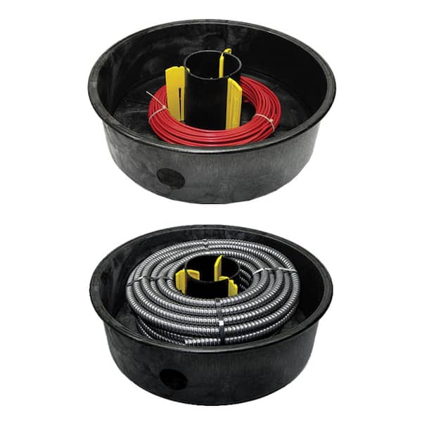 Rack-A-Tiers Wire Tub Coil Wire Tub with Wire, Cable, Flex and MC Cable Dispenser and Re-Winder