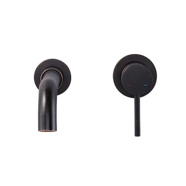 ALEASHA Single-Handle Wall Mounted Bathroom Sink Faucet in Oil Rubbed Bronze