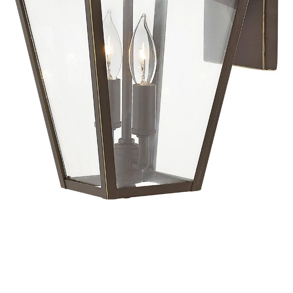 Estate Elegance Dual-Light Dimmable Wall Lantern in Oil Rubbed Bronze