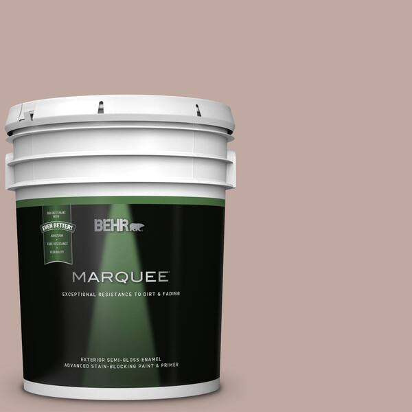 BEHR MARQUEE 5 gal. #UL130-17 Dusty Rosewood Semi-Gloss Enamel Exterior Paint and Primer in One