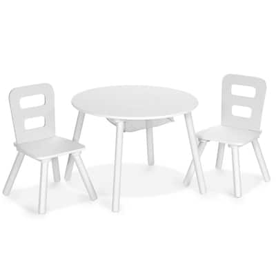 American Trails White and Maple 3-Piece Easel Kids Table and Chair Set  560-31 - The Home Depot