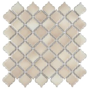 Hudson Tangier Truffle 12-3/8 in. x 12-1/2 in. Porcelain Mosaic Tile (11.0 sq. ft./Case)