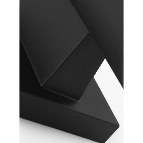 Generation Lighting - Outdoor Cylinders Medium 1-Light Textured Black StoneStrong Dark Sky Outdoor Wall Lantern