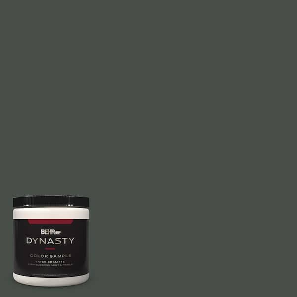 BEHR DYNASTY 8 oz. #PPF-55 Forest Floor Matte Stain-Blocking Interior/Exterior Paint & Primer Sample