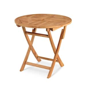 Lydie Round Teak Outdoor Dining Table