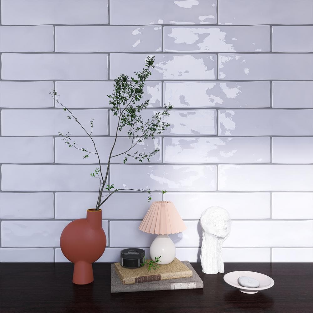 White Glossy Ceramic 3x12 Subway Wall Tile