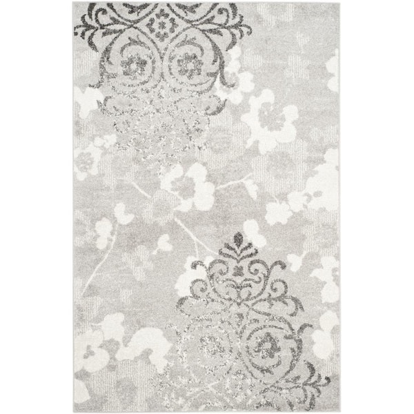 SAFAVIEH Adirondack Silver/Ivory 5 ft. x 8 ft. Floral Area Rug