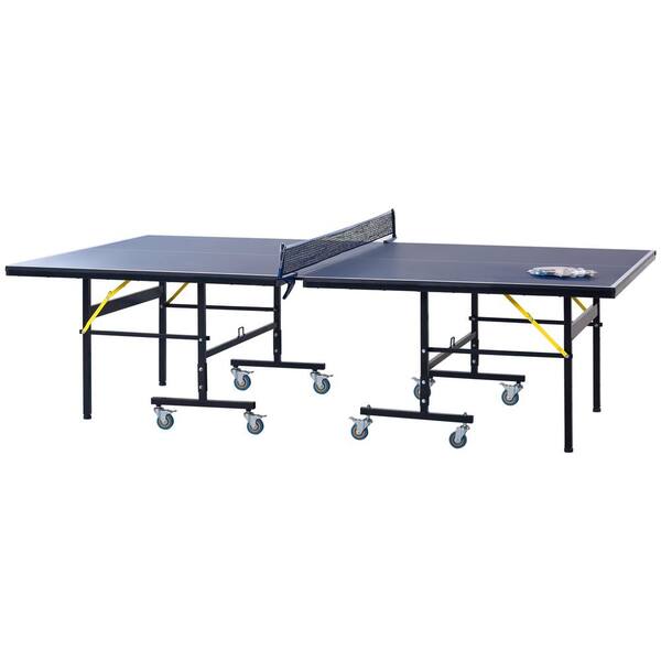 Costway Foldable Indoor / Outdoor Tournament-Grade Table Tennis Table with  Wheels