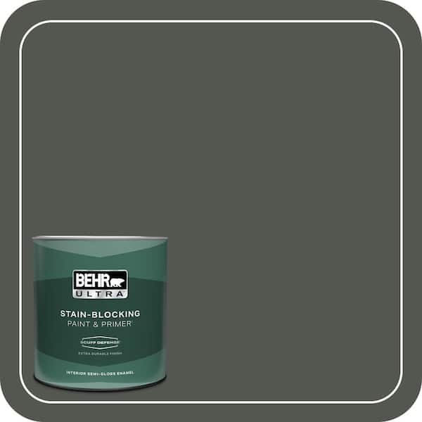 BEHR ULTRA 1 qt. #ECC-47-3 Twilight Forest Extra Durable Semi-Gloss Enamel Interior Paint & Primer