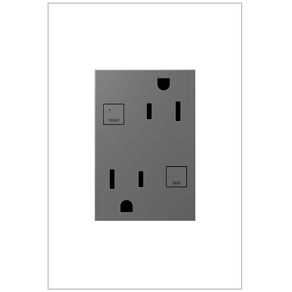 adorne 15 Amp 125-Volt Tamper-Resistant Self-Test Plus-Size Duplex GFCI Outlet, Magnesium price history on PriceWatchPro