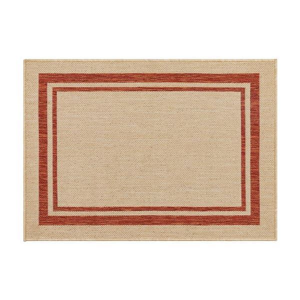 Flatweave Chili Double Doormat 2 ft. x 3 ft. Indoor/Outdoor Patio Area Rug