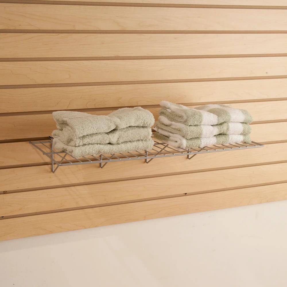 Chrome Epoxy 24" x 12" Wire Slatwall Shelf