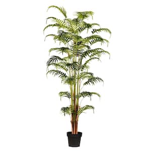 70 in. Green Artificial Potted Fern Palm in Pot