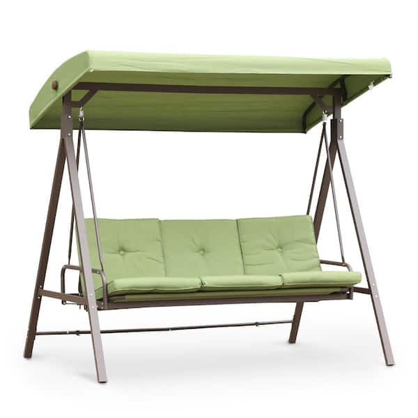 Aoodor 3-Seat Patio Swing with Canopy