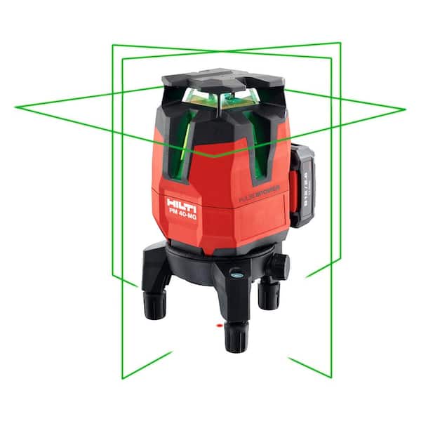 PM 40-MG 12V Multi-Line Green Laser 131 ft. with Tripod, Adapter, Charger, Mount, Target Plate and Case