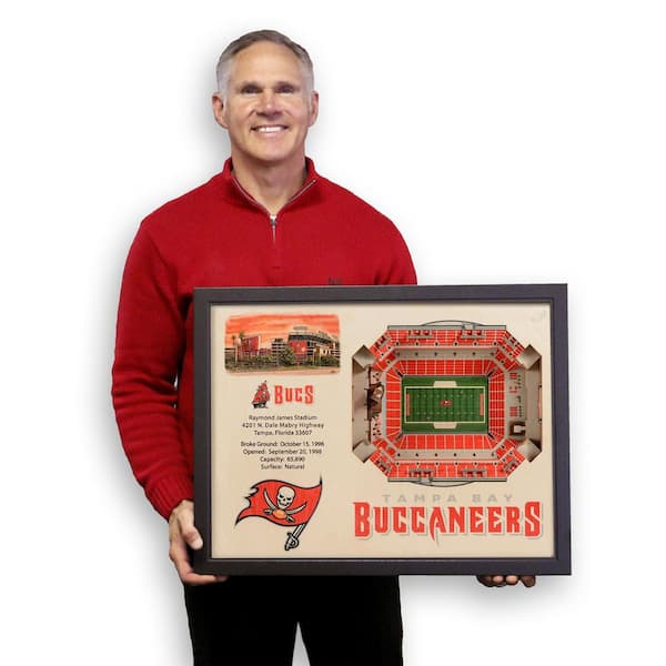 Tampa Bay Buccaneers Football Poster, Tampa Bay Buccaneers Artwork,  Buccaneers in front ofTampa Bay Map, Bucs Man Cave Gift