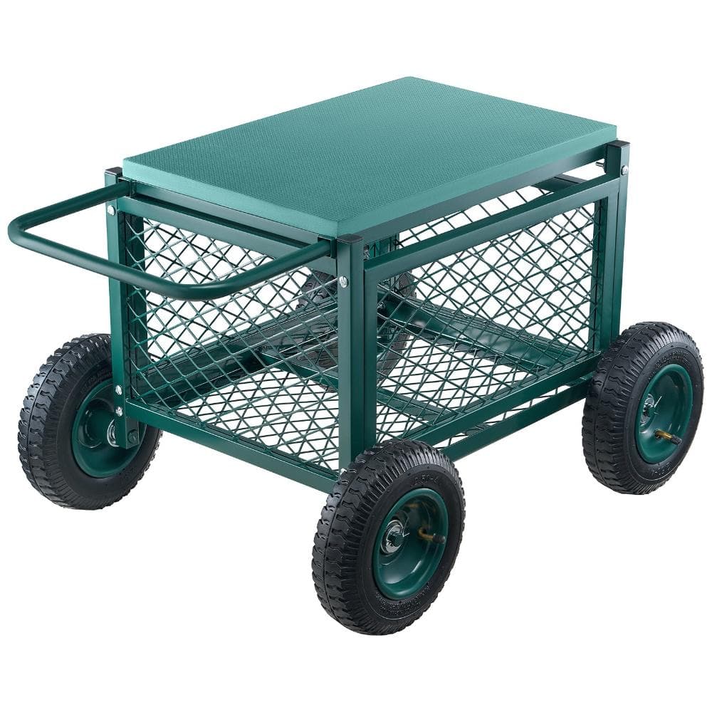 Rolling Garden Seat with Storage Bin and Wheels, Heavy-Duty Metal Frame, 400 lb. Capacity, Green and Black price history on PriceWatchPro
