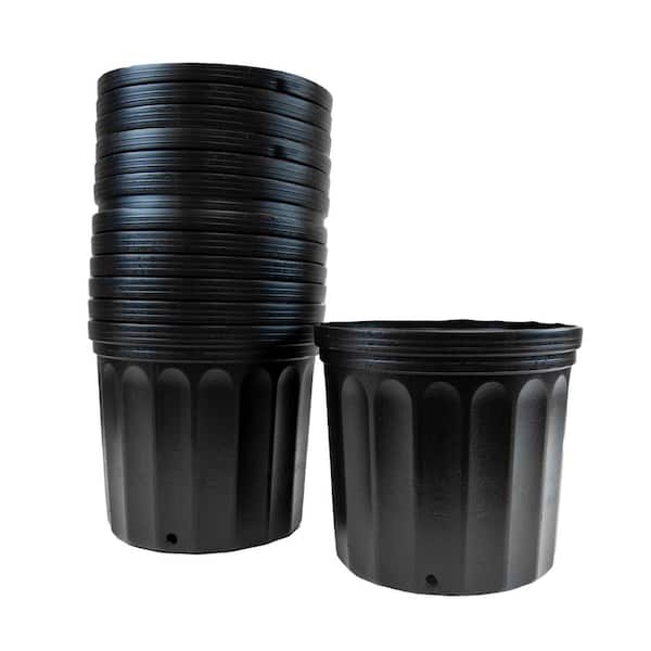 Viagrow 11.3 l/693 cu. in. 3 Gal. Plastic Nursery Pots (12-Pack)