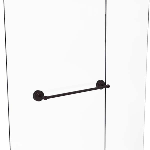 Allied Brass Que New Collection 18 in. Over-the-Door Single Towel Bar in Brushed Bronze
