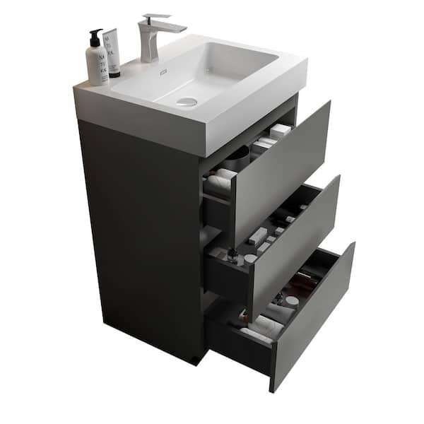 FORCLOVER 24 in. W x 18.1 in. D x 37 in. H Single Sink