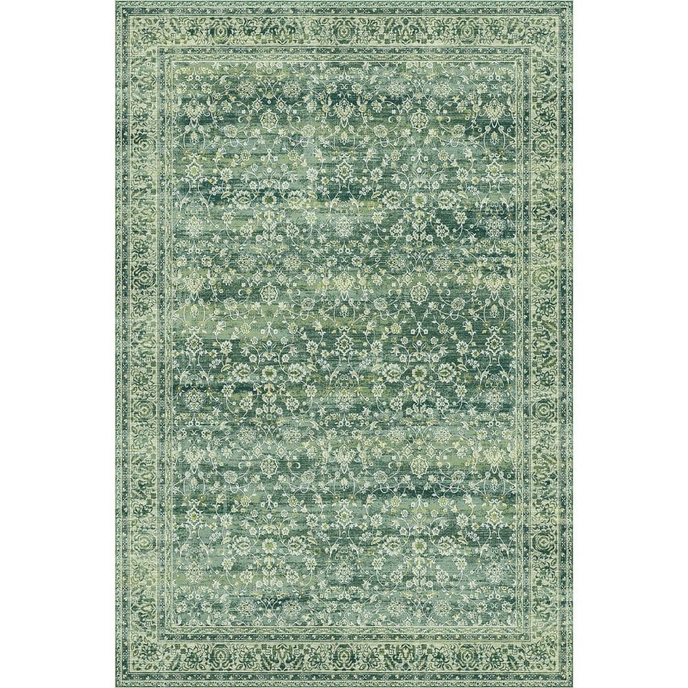Secret Garden Green Vintage 9 ft. x 12 ft. Distressed All Over Design Area Rug price history on PriceWatchPro