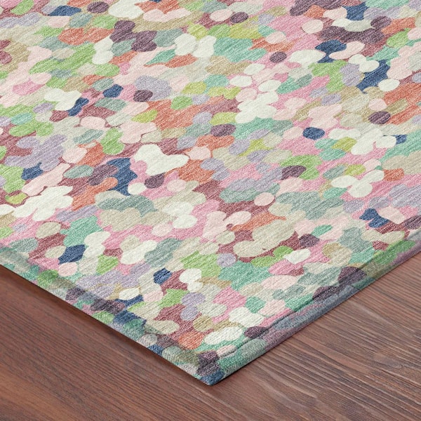 Chantille Machine Washable Indoor/Outdoor Abstract ACN2507 Blush 8 ft. x 10 ft. Area Rug