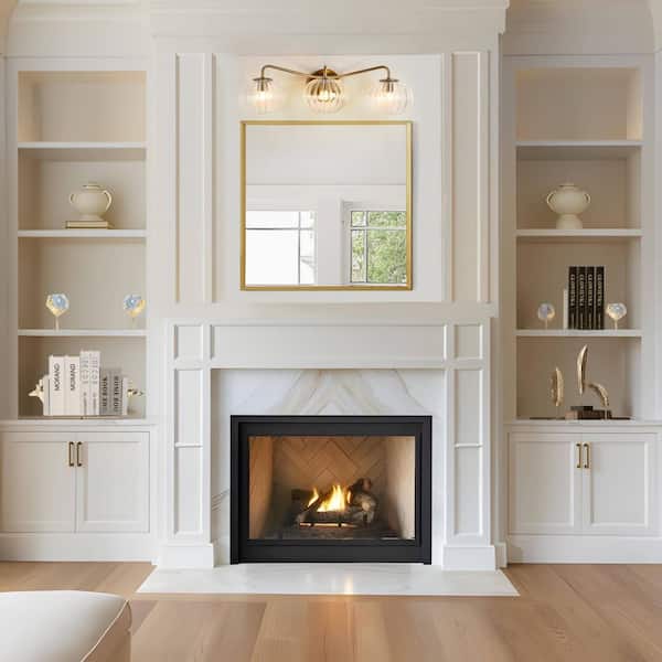 LNC Modern 23.6 in. 3-Light Plated Brass Vanity Light with