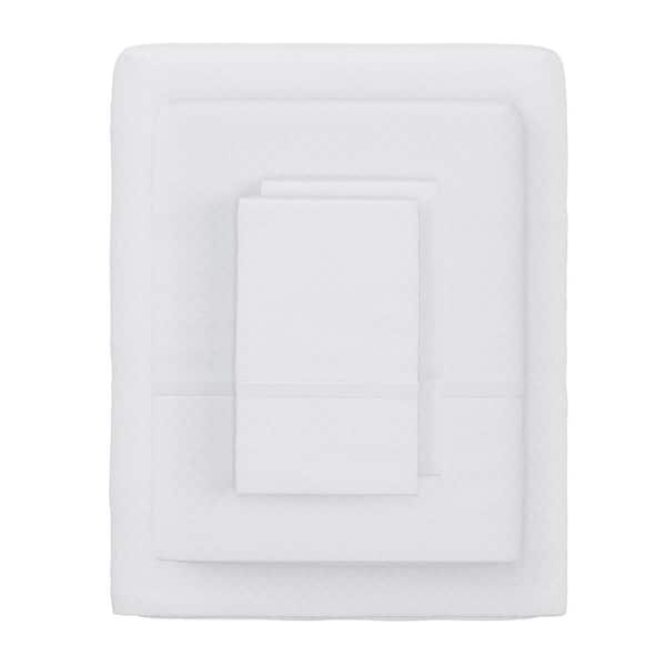 Unbranded 3-Piece White 90 GSM 100% Polyester Twin Sheet Set