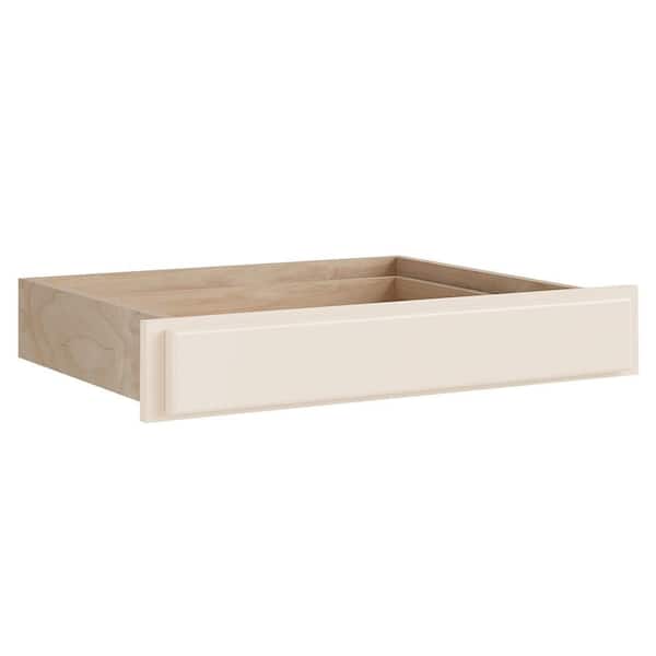 Newport 30 in. W x 17 in. D x 4.875 in. H Assembled Plywood Knee Drawer Cabinet in Blended Cream with Soft Close