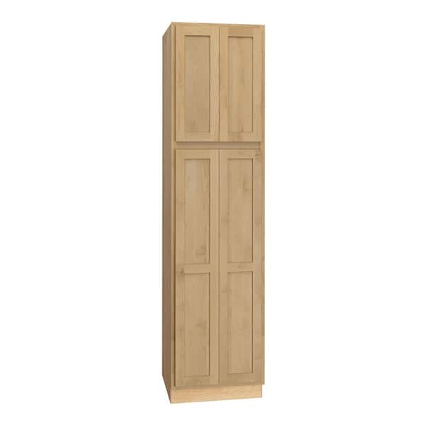 Quick Ship Cottage 24 in. W x 24 in. D x 96 in. H Assembled Plywood Pantry Kitchen Cabinet in Canopy Partial Overlay